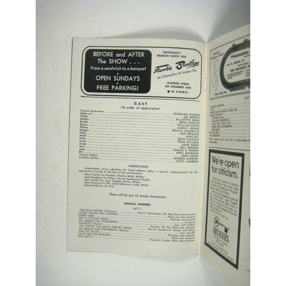 Andrew Sisters Over Here Musical Playbill 1973 John Travolta Shubert Theatre - Picture 5 of 6